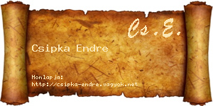 Csipka Endre névjegykártya